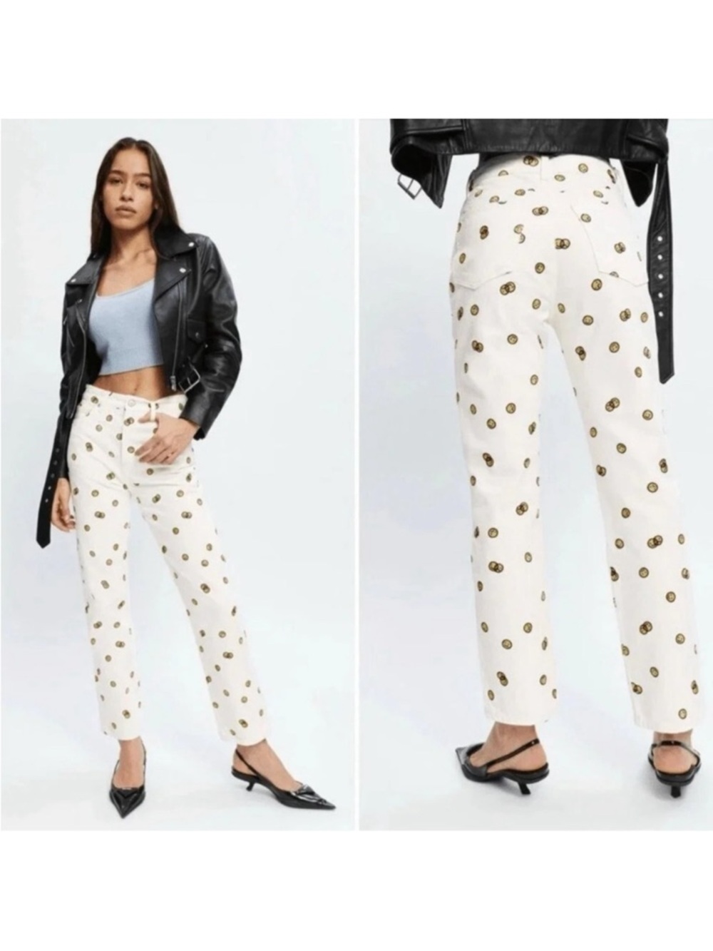 Reformation Mixed Emotions High Waist Smiley Straight Jeans Festival